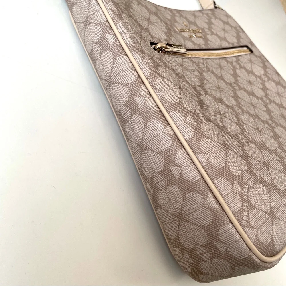 NWOT Kate Spade Signature Spade Flower Swingpack Crossbody Dark Beige Multi - Picture 11 of 15